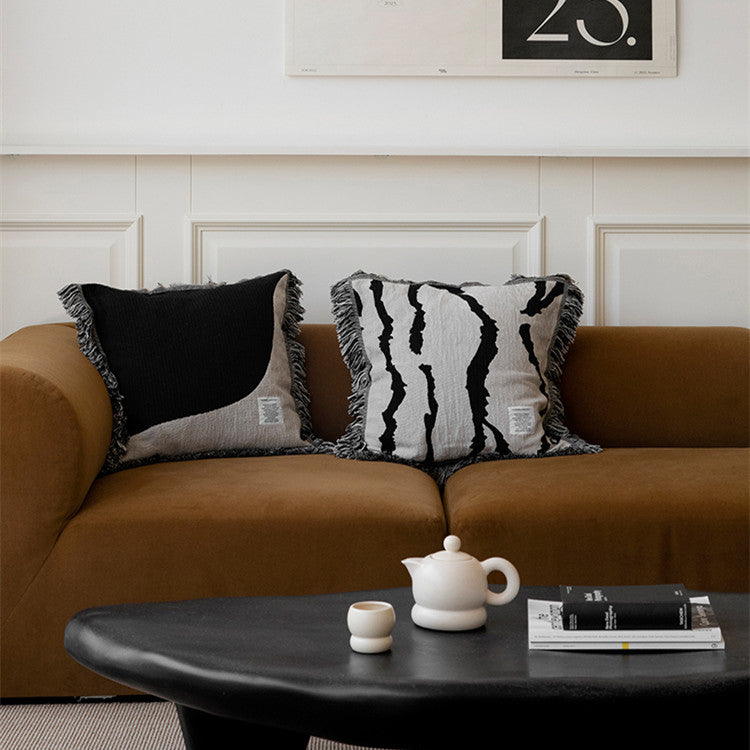 Light Luxury Home Living Room Sofa Tassel Pillow Cushion
