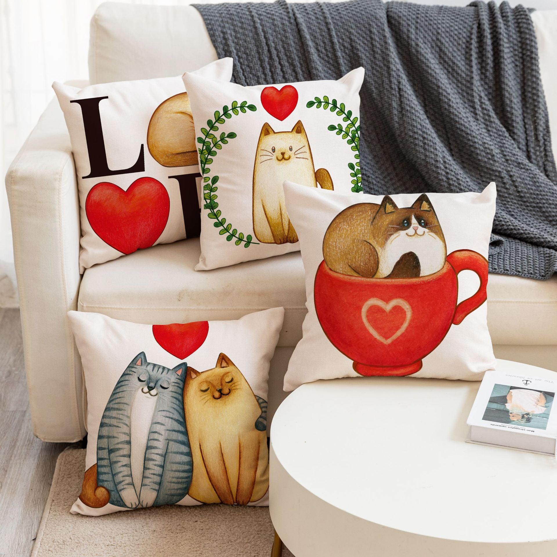 Nordic Linen Breathable Living Room Sofa Pillowcase